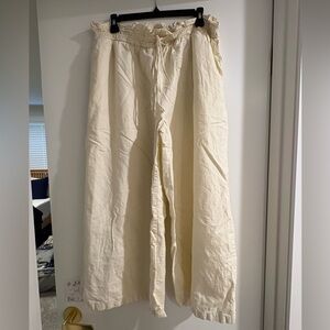 byAnthropologie wide leg linen blend pants size L